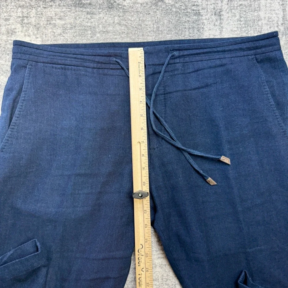 Ermenegildo Zegna Pants Mens 38x28 Blue Drawstring Trouser Jogger Quiet Luxury